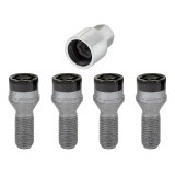 McGard Wheel Lock Bolt Set - 4pk. (Cone Seat) M14X1.25 / 17mm Hex / 27.3mm Shank Length - Black thumbnail 4