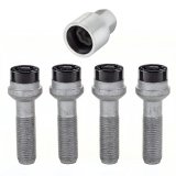 McGard Wheel Lock Bolt Set - 4pk. (Radius Seat) M14X1.5 / 17mm Hex / 45.0mm Shank Length - Black thumbnail 1
