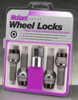 McGard Wheel Lock Bolt Set - 4pk. (Radius Seat) M14X1.5 / 19mm Hex / 35.4mm Shank Length - Black thumbnail 2