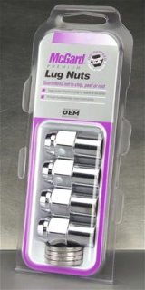 McGard Hex Lug Nut (Reg. Shank - .746in.) M12X1.25 / 13/16 Hex / 1.65in. Length (4-Pack) - Chrome thumbnail 2