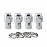 McGard Hex Lug Nut (Reg. Shank - .746in.) M12X1.25 / 13/16 Hex / 1.65in. Length (4-Pack) - Chrome thumbnail 5