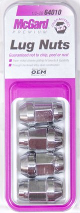 McGard Hex Lug Nut (Cone Seat Bulge Style) 1/2-20 / 3/4 Hex / 1.45in. Length (4-pack) - Chrome thumbnail 7