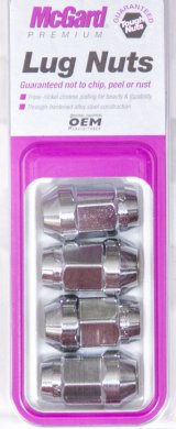 McGard Hex Lug Nut (Cone Seat Bulge Style) M12X1.5 / 3/4 Hex / 1.45in. Length (4-Pack) - Chrome thumbnail 7