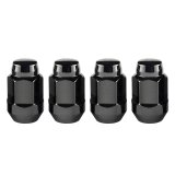 McGard Hex Lug Nut (Cone Seat Bulge Style) M12X1.5 / 3/4 Hex / 1.45in. Length (4-Pack) - Black thumbnail 1