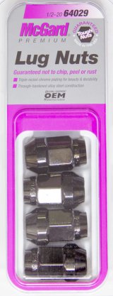 McGard Hex Lug Nut (Cone Seat Bulge Style) 1/2-20 / 3/4 Hex / 1.45in. Length (4-pack) - Black thumbnail 7