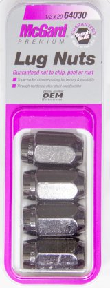 McGard Hex Lug Nut (Cone Seat) 1/2-20 / 13/16 Hex / 1.5in. Length (4-Pack) - Black thumbnail 7