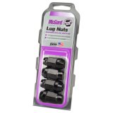 McGard Hex Lug Nut (Cone Seat Bulge Style) M14X1.5 / 22mm Hex / 1.945in. Length (4-Pack) - Black thumbnail 2