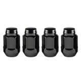 McGard Hex Lug Nut (Cone Seat Bulge Style) M14X1.5 / 22mm Hex / 1.635in. Length (4-Pack) - Black thumbnail 1