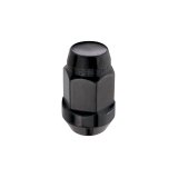 McGard Hex Lug Nut (Cone Seat Bulge Style) M14X1.5 / 22mm Hex / 1.635in. Length (4-Pack) - Black thumbnail 2