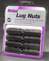 McGard Hex Lug Nut (Cone Seat / Duplex) 9/16-18 / 7/8 Hex / 2.5in. Length (8-Pack) - Black thumbnail 1