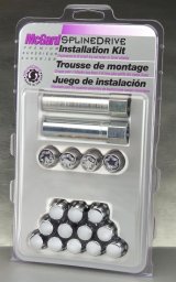 McGard SplineDrive Tuner 4 Lug Install Kit w/Locks & Tool (Cone) M12x1.25 / 13/16 Hex - Chrome (CS) thumbnail 1