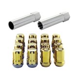 McGard SplineDrive Tuner 4 Lug Install Kit w/Locks & Tool (Cone) M12x1.25 / 13/16 Hex - Gold (CS) thumbnail 7