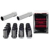 McGard SplineDrive Tuner 4 Lug Install Kit w/Locks & Tool (Cone) M12X1.5 / 13/16 Hex - Black thumbnail 1