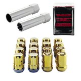 McGard SplineDrive Tuner 4 Lug Install Kit w/Locks & Tool (Cone) M12X1.5 / 13/16 Hex - Gold thumbnail 9