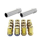 McGard SplineDrive Tuner 4 Lug Install Kit w/Locks & Tool (Cone) M12x1.5 / 13/16 Hex - Gold (CS) thumbnail 6