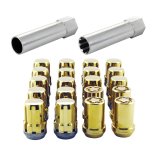 McGard SplineDrive Tuner 5 Lug Install Kit w/Locks & Tool (Cone) M12x1.25 / 13/16 Hex - Gold (CS) thumbnail 3