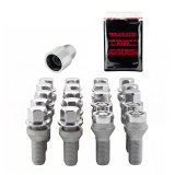 McGard 5 Lug Hex Install Kit w/Locks (Cone Seat Bolt) M14X1.5 / 17mm Hex / 28.0mm Shank L. - Chrome thumbnail 2