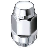 McGard Hex Lug Nut (Cone Seat Bulge Style) 1/2-20 / 3/4 Hex / 1.45in. Length (Box of 100) - Chrome thumbnail 1