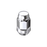 McGard Hex Lug Nut (Cone Seat Bulge Style) M14X1.5 / 22mm Hex / 1.635in. L (Box of 100) - Chrome thumbnail 1