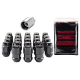 McGard Jeep Wrangler Install Kit (Cone Seat Bulge) 1/2-20 / 3/4 Hex / (18 Lug Nuts / 5 Locks) - Blk thumbnail 3