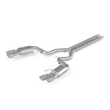 MBRP 18-19 Ford Mustang GT 5.0 3in Dual Split Rear AL Cat Back w/ Quad 4.0in Dual Wall Tips thumbnail 1