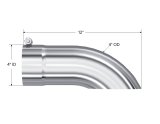 MBRP Universal Tip 4 O.D. Turn Down 4 inlet 12 length thumbnail 5