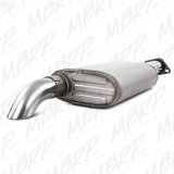 MBRP 00-06 Jeep Wrangler (TJ) Inline-4 2.5L Inline-6 4.0L Cat Back Single Off-Road Turn Down T409 Ex thumbnail 2