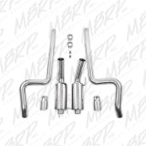 MBRP 05-09 Ford Shelby GT500 / GT Dual Split Rear Street Version 4in Tips T409 Exhaust System thumbnail 7