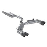 MBRP 15-18 Audi S3 SS 3in Quad Split Rear Exit w/ Carbon Fiber Tips - T304 thumbnail 1