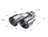 MBRP Universal T304 SS Dual Tip 3.5in OD/2.5in Inlet thumbnail 4