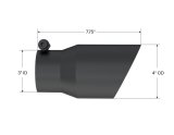MBRP Tip 3in Round x 4in Inlet OD Dual Walled Angled Black Tip - Fits all 3in Exhausts thumbnail 4