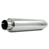 MBRP Universal Quiet Tone Muffler 4in Inlet/Outlet 24in Body 6in Dia 30in Overall T409 thumbnail 2