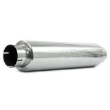 MBRP Universal Quiet Tone Muffler 4in Inlet/Outlet 24in Body 6in Dia 30in Overall T409 thumbnail 5