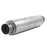 MBRP Universal Quiet Tone Muffler 4in Inlet/Outlet 24in Body 6in Dia 30in Overall Aluminum thumbnail 1