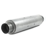 MBRP Universal Quiet Tone Muffler 4in Inlet/Outlet 24in Body 6in Dia 30in Overall Aluminum thumbnail 3