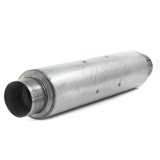 MBRP Universal Quiet Tone Muffler 4in Inlet/Outlet 24in Body 6in Dia 30in Overall Aluminum thumbnail 4