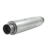 MBRP Universal Quiet Tone Muffler 4in Inlet/Outlet 24in Body 6in Dia 30in Overall Aluminum thumbnail 5