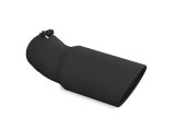 MBRP Universal Tip 6in OD 5in Inlet 15.5in Length 30 Deg Bend Angled Rolled End Black thumbnail 2