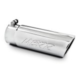 MBRP Universal Tip 6in OD 5in Inlet 15.5in Length 30 Deg Bend Angled Rolled End Black thumbnail 5