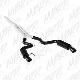 MBRP 15-19 Ford Mustang EcoBoost 2.3L Black 3in Cat Back Dual Split Rear Exit (Race Version) thumbnail 3