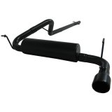 MBRP 15-19 Ford Mustang EcoBoost 2.3L Black 3in Cat Back Dual Split Rear Exit (Race Version) thumbnail 5