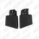 MBRP Universal Tip 4.75inx 3in Rectangle Angled Cut 3in O.D. inlet Pass. Side 7.375in length Black thumbnail 4
