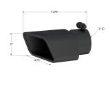 MBRP Universal Tip 4.75inx 3in Rectangle Angled Cut 3in O.D. inlet Pass. Side 7.375in length Black thumbnail 5