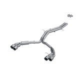 MBRP 18-21 Audi S5 Coupe/S4 Sedan T304 SS 2.5in Cat-Back Quad Rear Exit Exhaust - SS Tips thumbnail 1