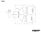 MBRP 3in ID / Dual 4in OD Out Staggered L 9.37in / R 9.87in Single Wall T304 SS Univ Exhaust Tip thumbnail 3
