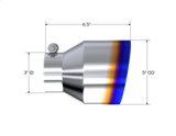 MBRP T304 Stainless Steel Burnt End Angle Cut Exhaust Tip - 3in. ID / 5in. OD / 6.5in. Length thumbnail 2