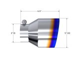 MBRP T304 Stainless Steel Burnt End Angle Cut Exhaust Tip - 3in. ID / 5in. OD / 6.5in. Length thumbnail 3