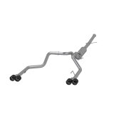 MBRP 19-21 Chevy Silverado 1500 6.2L 2.5in Dual Split Rear Cat Back w/ Quad Carbon Fiber Tips- T304 thumbnail 2