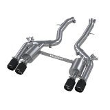 MBRP 18-22 BMW M2 Competition 3.0L T304 SS 3in Resonator-Back Exhaust Quad Rear w/ Carbon Fiber Tips thumbnail 1