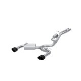 MBRP 17-20 Audi RS3 2.5T T304 SS 3in Cat-Back Dual Split Rear w/ Oval Black Chrome Tips thumbnail 1